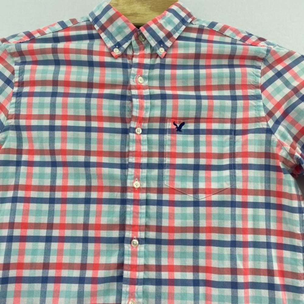 American Eagle Outfitters Classic Fit Plaid Button Down Shirt Long‎ Sleeve L